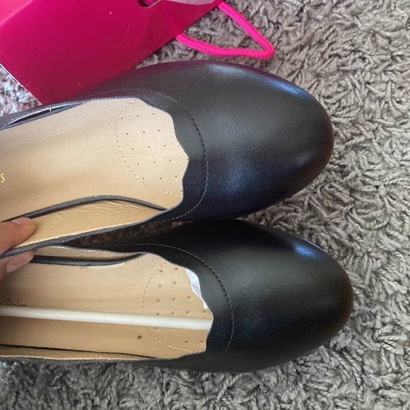 DREAM PAIRS SOLE_ELLE BLACK Low Heel Flat Shoes Soft Lining Slip On Size 10 - Picture 9 of 12
